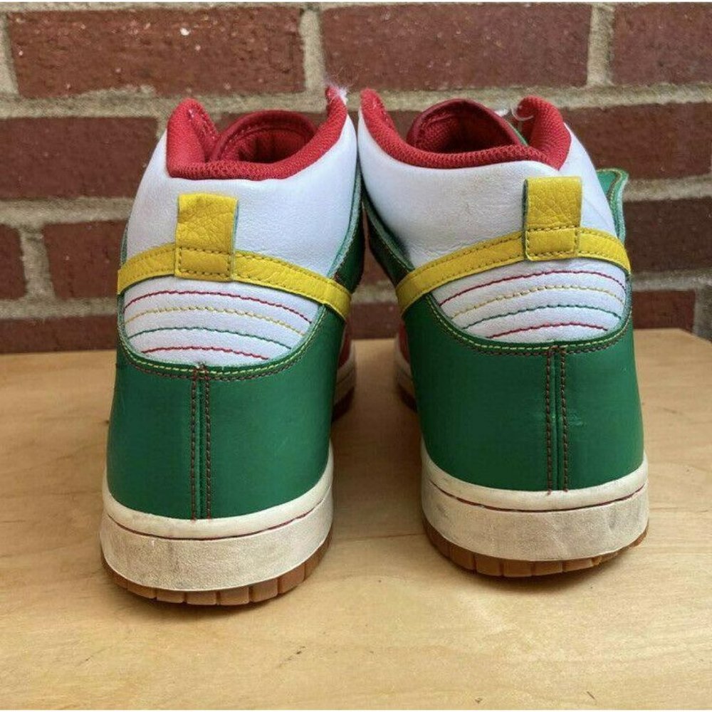 Nike Dunk High 6.0 Hi Rasta Men’s Size 10 Sneakers - Picture 5 of 9